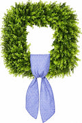 24'' large square green boxwood wreaths for front, main product view