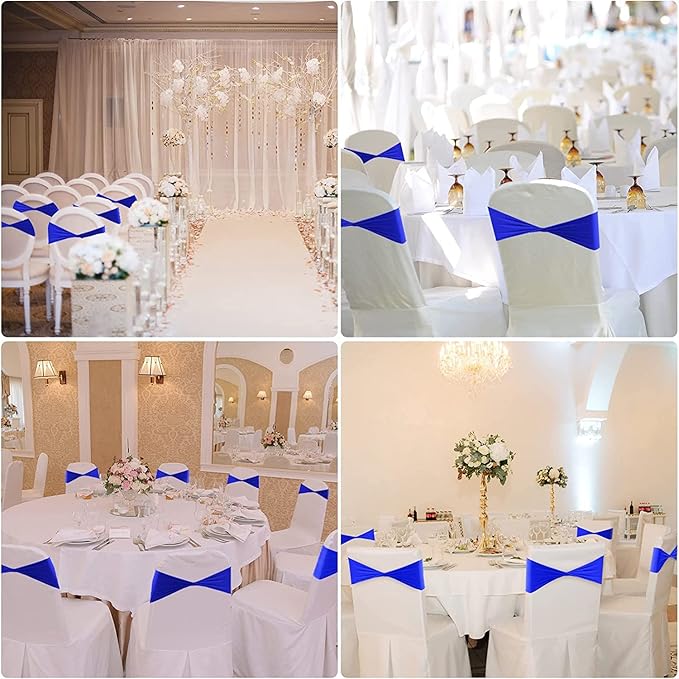 VDS Pack of 300 PCS | Apple Green | Spandex Chair Sashes Bows Without Buckle | Stretch Elastic Banquet Universal Folding Chair Band Tie with for Wedding Party Conference Celebration Event Decoration