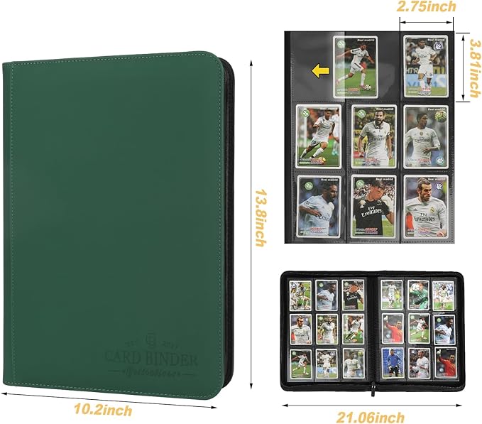 Trading Card Binder, Card Collection Binder Album Folder with 540 Side Loading Pockets, 9 Pocket Trading Card Album Folder for TGC,MTG, Baseball Cards, Yugioh