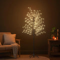 docred 5ft lighted tree with warm white led, main product view