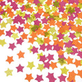 Hot Pink Orange and Gold Star Confetti Table Decoration for Baby Shower Birthday Wedding Graduation Fall Autumn Groovy Theme Party,1.2 inch in Diameter,200 Counts