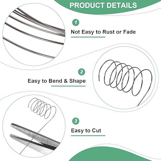 0.3 mm/28 Gauge Copper Wire for Jewelry Making, 49.2FT Copper Beading Craft Wire for Jewelry/Weaving/DIY Crafting/Planting, Color-Retaining [15M, Metallic Black]