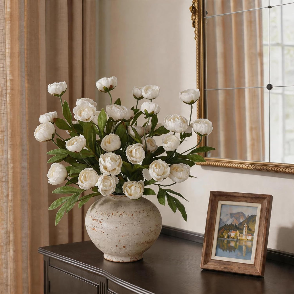 juxdp 6 pcs 27" artificial peony silk flower, view 9