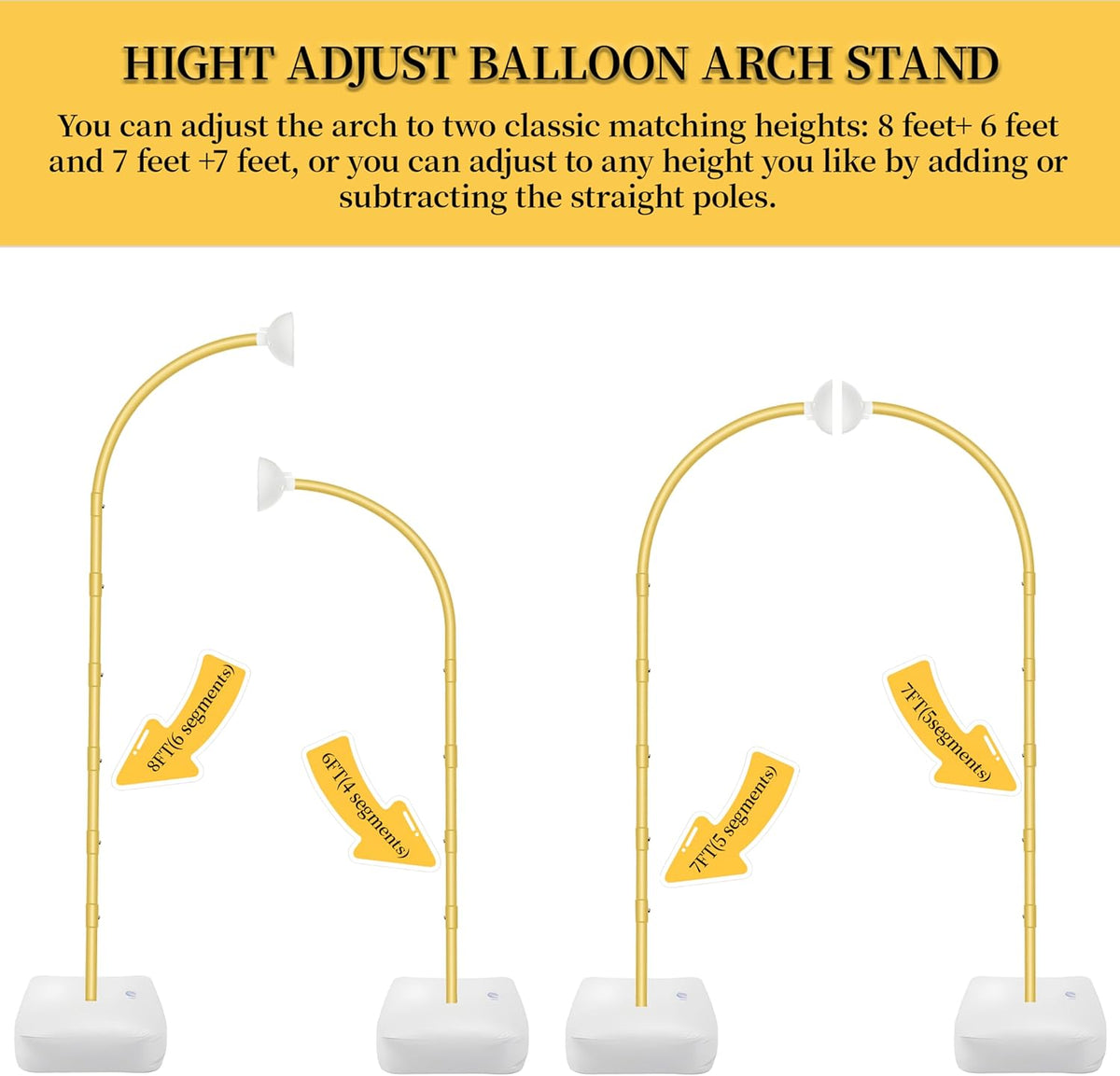 balloon arch kit,adjustable 8.2ft & 6ft half balloon shown in use