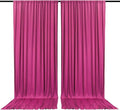 2 Panels Fuchsia Backdrop Curtain, 10 x 7 Feet Background Curtains for Parties, Weddings, Baby Showers, Bachelorette Halloween, Christmas Birthday Party Photoshoot Backdrop Curtains Decorations