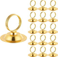Urban Deco 16 PK Table Card Holder Place Card Holders Steel Card Holders for Photos, Food Signs, Memo Notes, Weddings, Restaurants, Birthday（Gold）