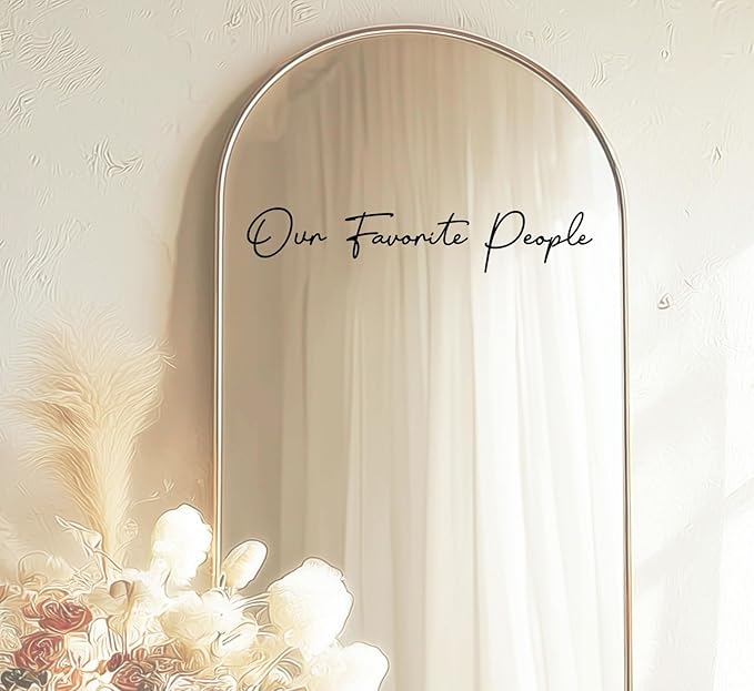 Our Favorite People Seating Chart Decal Wedding Seating Chart Header Decal for Mirror Our Favorite People Welcome Sign Wedding Welcome Vinyl (Black, Width 17")