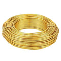 Fashewelry 114 Feet 10 Gauge Aluminum Wire Gold Bendable Metal Craft Wire for Beading Jewelry Craft Making (2.5mm)