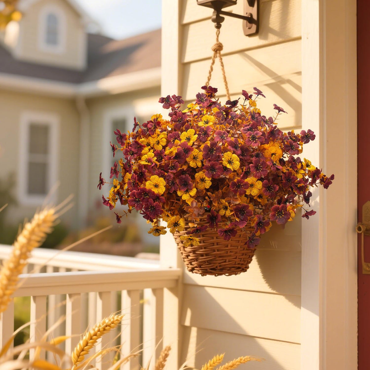 grunyia 16 bundles artificial fall mums with eucalyptus, package contents