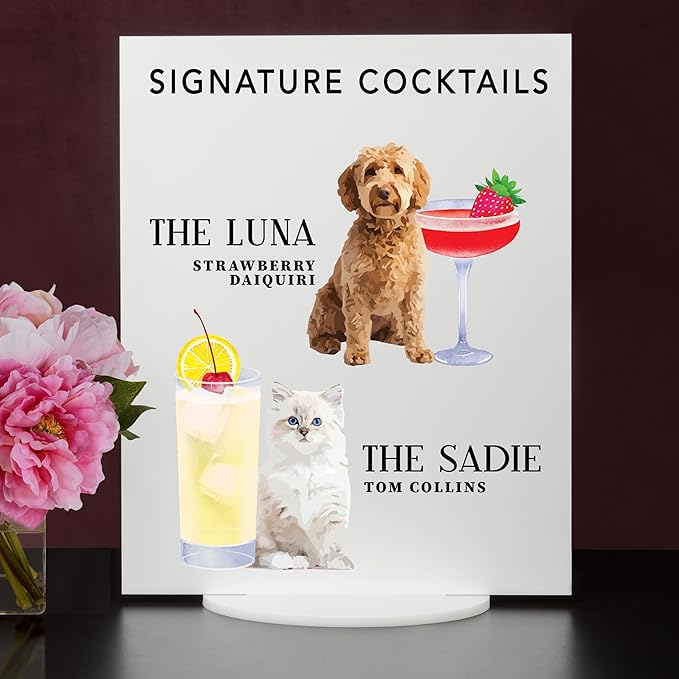 Pet Signature Drink Wedding Signs