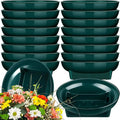 Karenhi 18 Pcs Floral Supplies Green Bowls for Flower Arrangements Large Size 6.3 Inch Floral Foam Bowls for Arrangements Holiday Wedding Fresh Flower Decoration Supplies (Foam Not Include)