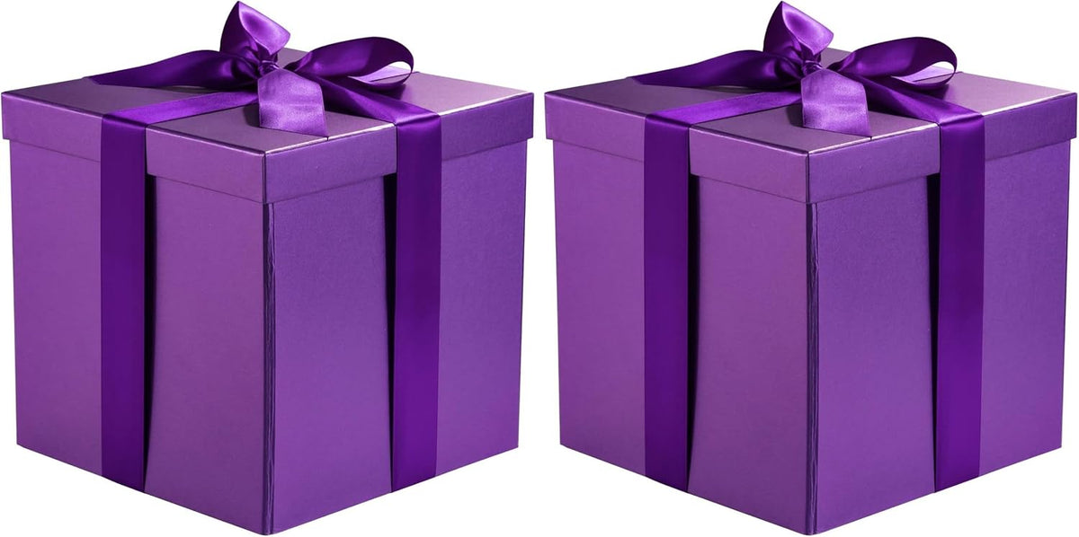 ruspepa medium birthday gift box with lids, ribbon, main product view