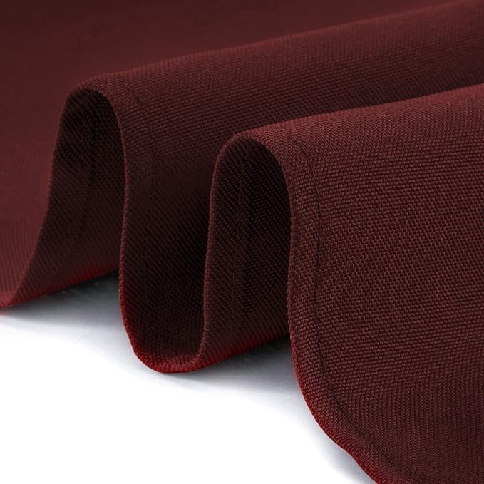 Lann's Linens - 10 Premium 90" x 156" Tablecloths for Wedding/Banquet/Restaurant - Rectangular Polyester Fabric Table Cloths - Burgundy