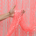 Wavy 4 Pack Watermelon Red Foil Curtain Backdrop - 3.3X.6.6ft Metallic Tinsel Foil Fringe Curtains Photo Booth Props for Birthday Wedding Engagement Holiday Celebration Party Decorations