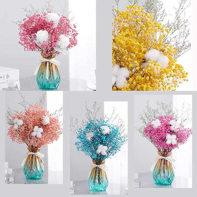 Vignee Real Dried Pressed Leaf Flowers-Multiple Colorful Pressed Flowers Daisies for Craft Resin Jewelry Making Art Craft DIY and Soap Candle Scrapbooking DIY Resin（Yellow）