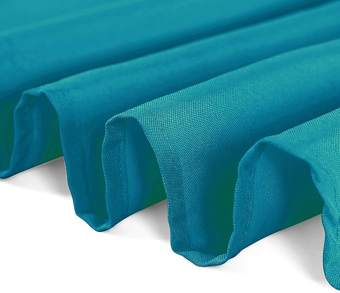 60 inch Round Tablecloth Washable Polyester Table Cloth Decorative Table Cover for Wedding Party Dining Banquet（60 inch,Caribbean Blue）