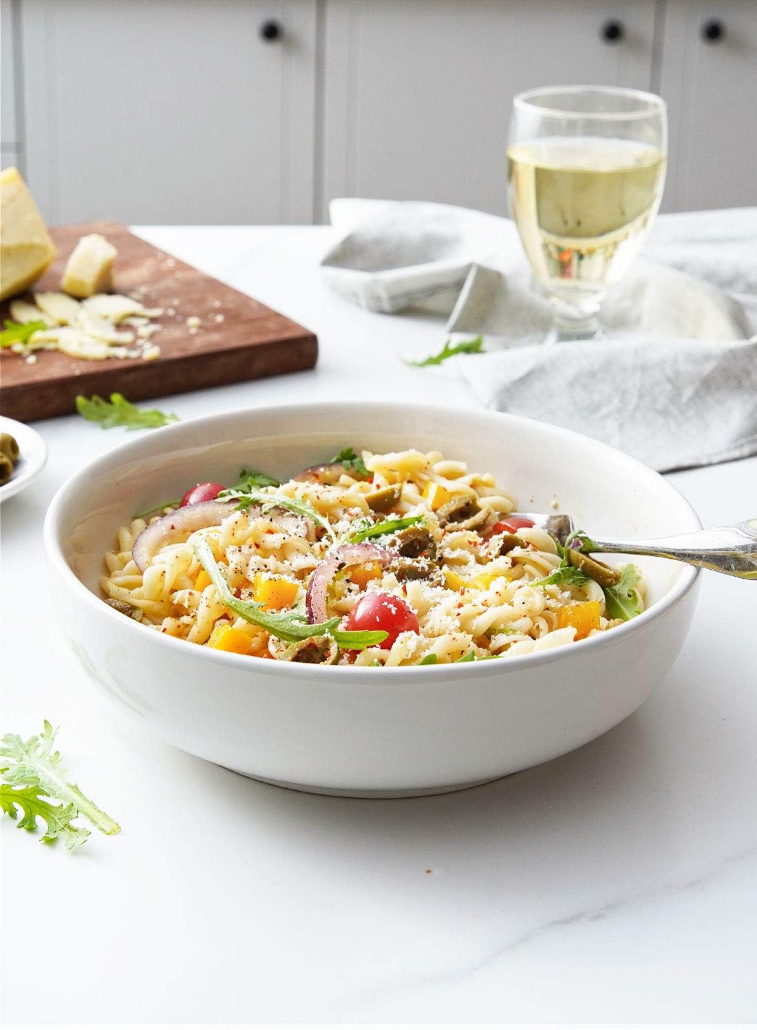 LE TAUCI Pasta Bowls 45 oz, Salad Bowls Set for Serving Soup, Pasta, Noodle, ...