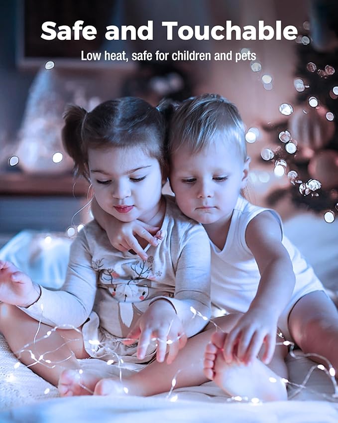 btfarm 6 Pack Fairy Lights Battery Operated, 7FT 20 LED Mini String Lights Waterproof Silver Wire for Mason Jars Centerpiece Table Crafts Bedroom Christmas Decoration, Cool White