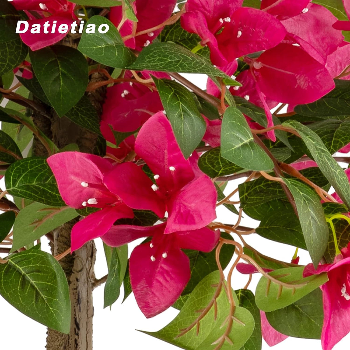 3FT Artificial Bougainvillea Tree with Lush Pink Flowers, Faux Potted Fake Pl...