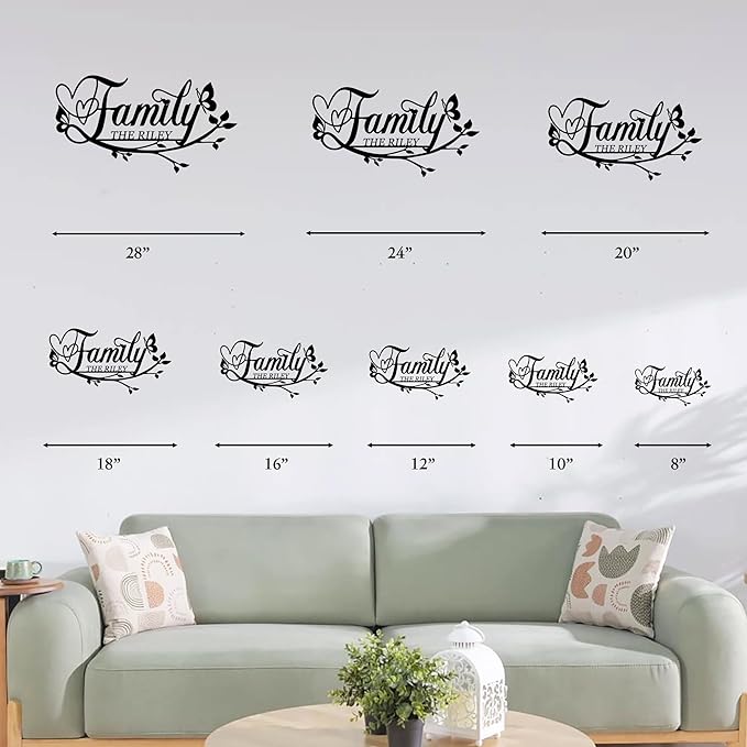 Personalized Family Last Name Signs, Custom Signs Outdoor Metal, Monogram Metal Sign Wall Art For Home Outside Decor, Name Sign Customized Wedding Christmas Housewarming Gifts For Women Men