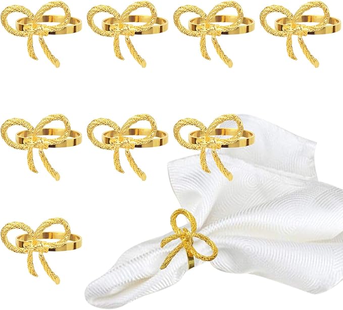 Pack of 12 Napkin Rings Alloy Hollow Out Flower Napkin Holder Dinning Table Napkin Ring for Dinner Parties Wedding Banquet Table Setting Family Gatherings Table Decor（Gold，12）
