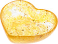 Heart Shaped Resin Craft Candle Base Natural Crystal Gravel Decorative Bowl Sturdy Handpolished Candle Holder for Living Room and Bedroom Home Decor