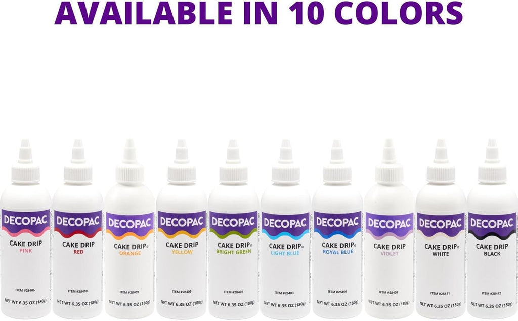 DecoPac Cake Drip, Red Color, Vanilla Flavor, Matte Like Chocolate, 6.35 oz