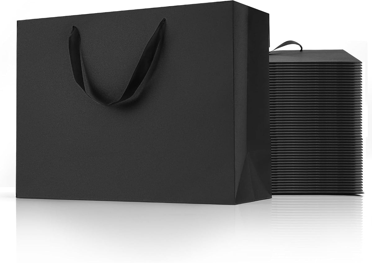 moxarysu extra large black gift bags: 16x6x12 inch, main product view