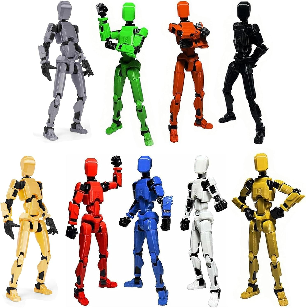 eimoney 9pcs assembly completed t-13 action figure 3d, main product view