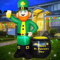 6ft st patricks day inflatables outdoor decorations, leprechaun, main product view