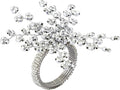 Napkin Rings Set of 12 for Dining Table Decoration Parties Everyday Metal Napkin Holder Silver (Pack of 12)