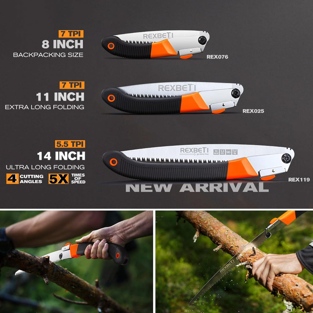 rexbeti 14-inch folding pruning saw, extra long hand, package contents