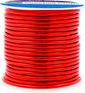 Mandala Crafts 12 Gauge Anodized Aluminum Craft Wire for Jewelry Making - 60 FT Colored Flexible Red Wire - Bendable for Bonsai Armature Crafting Sculpting
