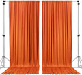 AK TRADING CO. 10 feet x 10 feet Polyester Backdrop Drapes Curtains Panels with Rod Pockets - Wedding Ceremony Party Home Window Decorations - Orange