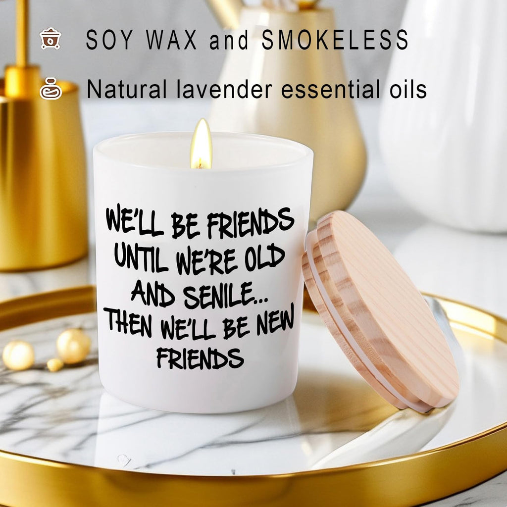 BFJLIFE Best Friend Birthday Gifts for Women Bestie Christmas Mothers Day Friendship Gifts for Women Friends Female Novelty Unique Lavender Scented Soy Candles