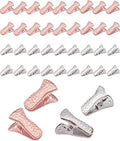 40-Pack Small Alligator Clips with Steel Core & Non-Slip Silicone| Multipurpose Clips for Delicates, DIY Crafts, Office & Home(Rose Gold+Silver)