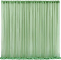 10x10 Green Tulle Backdrop Curtains for Parties, Sheer Backdrop Curtain Wedding Photo Background Drapes for Baby Shower Photography Birthday Party