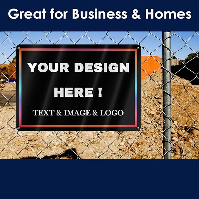 Custom Signs Outdoor Metal Sign - 12 x 8 Customized Personalized Aluminum Signs for Office, Home, Business, Decor, Custom Road Signs, Rust-Proof Sign (Colorful Text Box)
