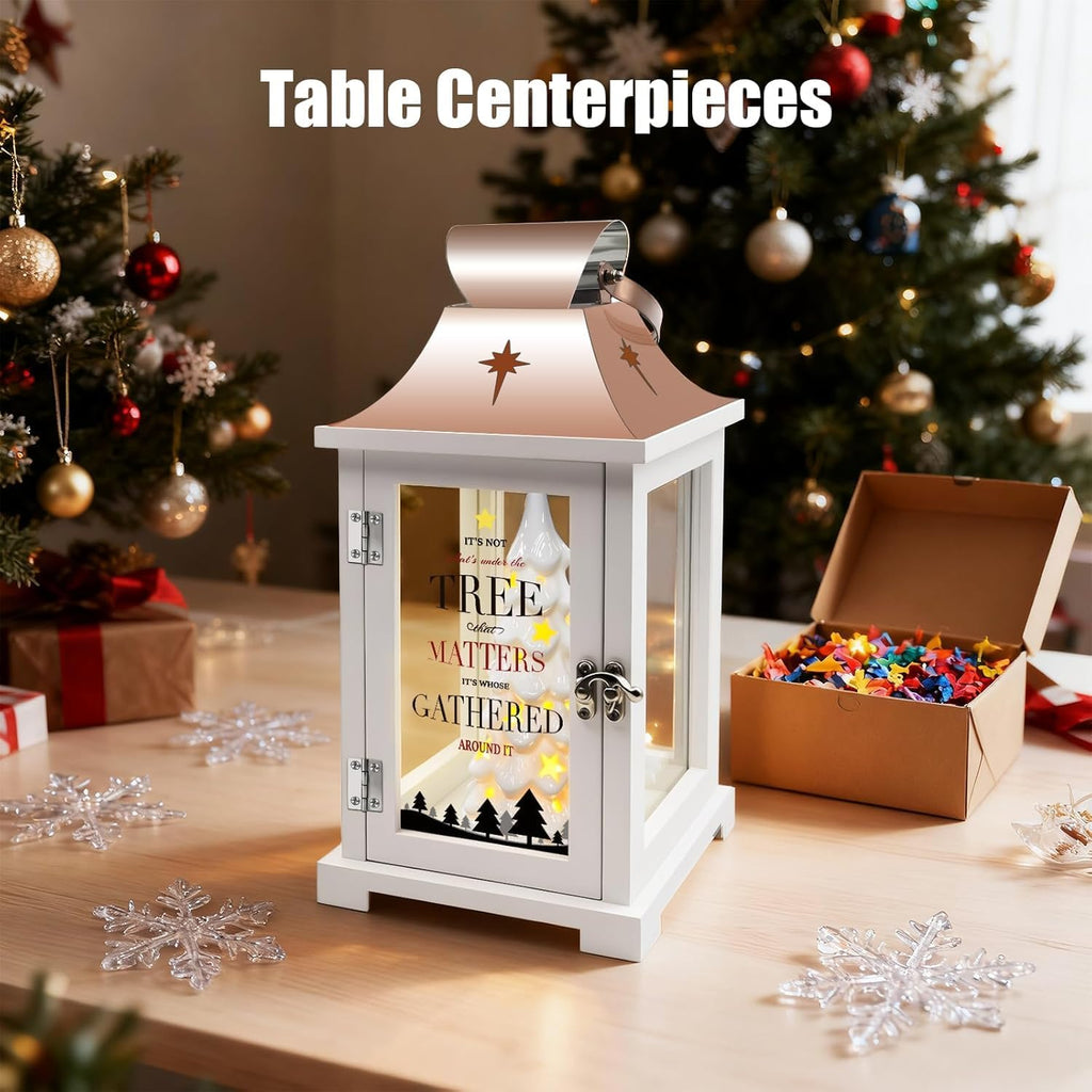 ceramic christmas tree that light up for table, side view