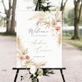 Welcome To Our Wedding Sign, Welcome To Our Wedding Sign With Stand, Pampas Grass Wedding Welcome Sign, Welcome To Our Wedding Sign, Boho Wedding Welcome Sign, Wedding Party Sign,wedding Sign