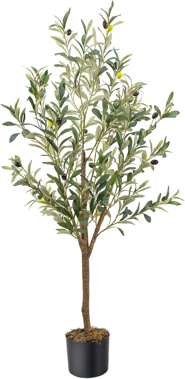 artificial fake olive tree 4ft 1pack faux olive, main product view