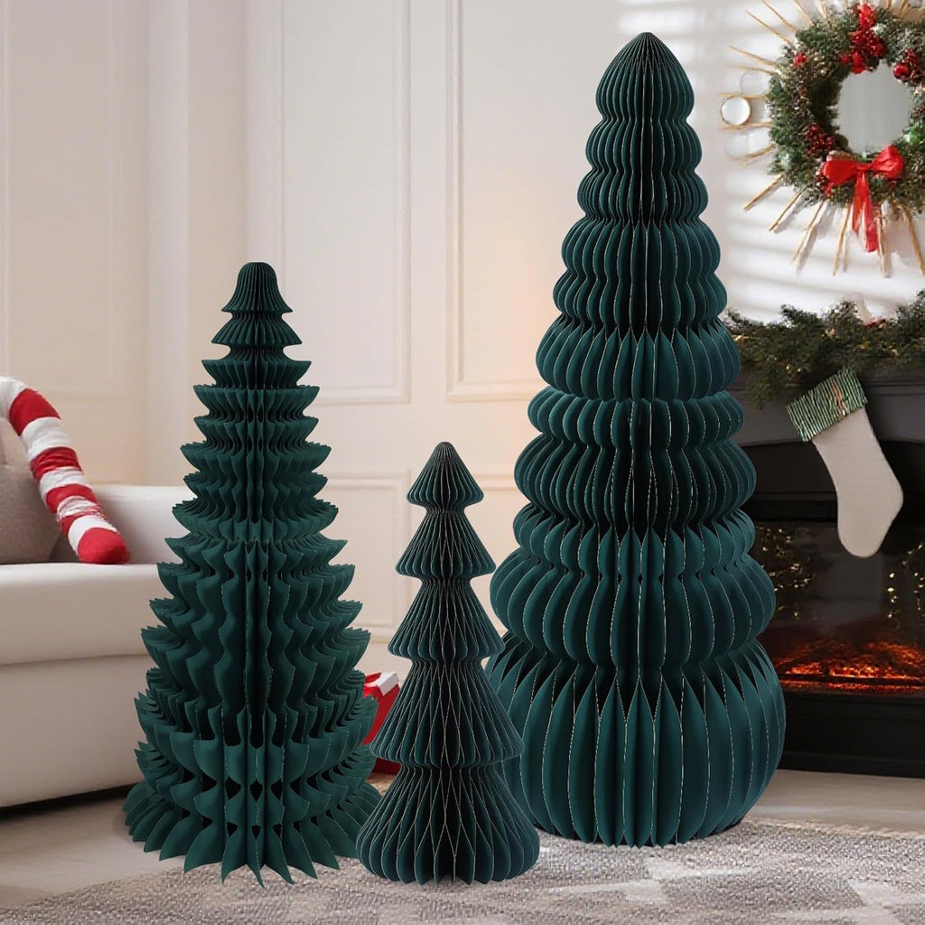 large honeycomb christmas tree,classic,green, main product view