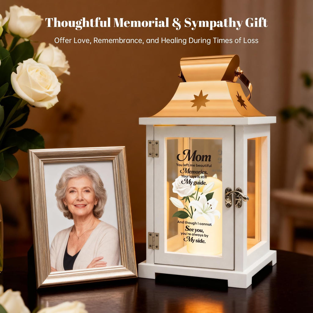 Memorial Lantern, Sympathy Gifts for Loss of Mom, Memorial Gifts, Bereavement Gifts, Celebration of Life, Funeral Lantern for Loss of Mom