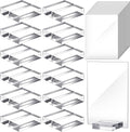 12 Pcs Clear Acrylic Place Cards with 12pcs Acrylic Holder Wedding Table Numbers with Centerpiece Stand Sign and Holder DIY Table Name Cards Plates for Wedding Reception Banquet Decors
