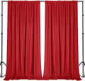 Sugargirl 10x10FT Red Backdrop Curtains Polyester Photo Backdrop Drapes Curtains 2 Panels with Rod Pockets for Party Birthday Wedding Photography Home Decoration