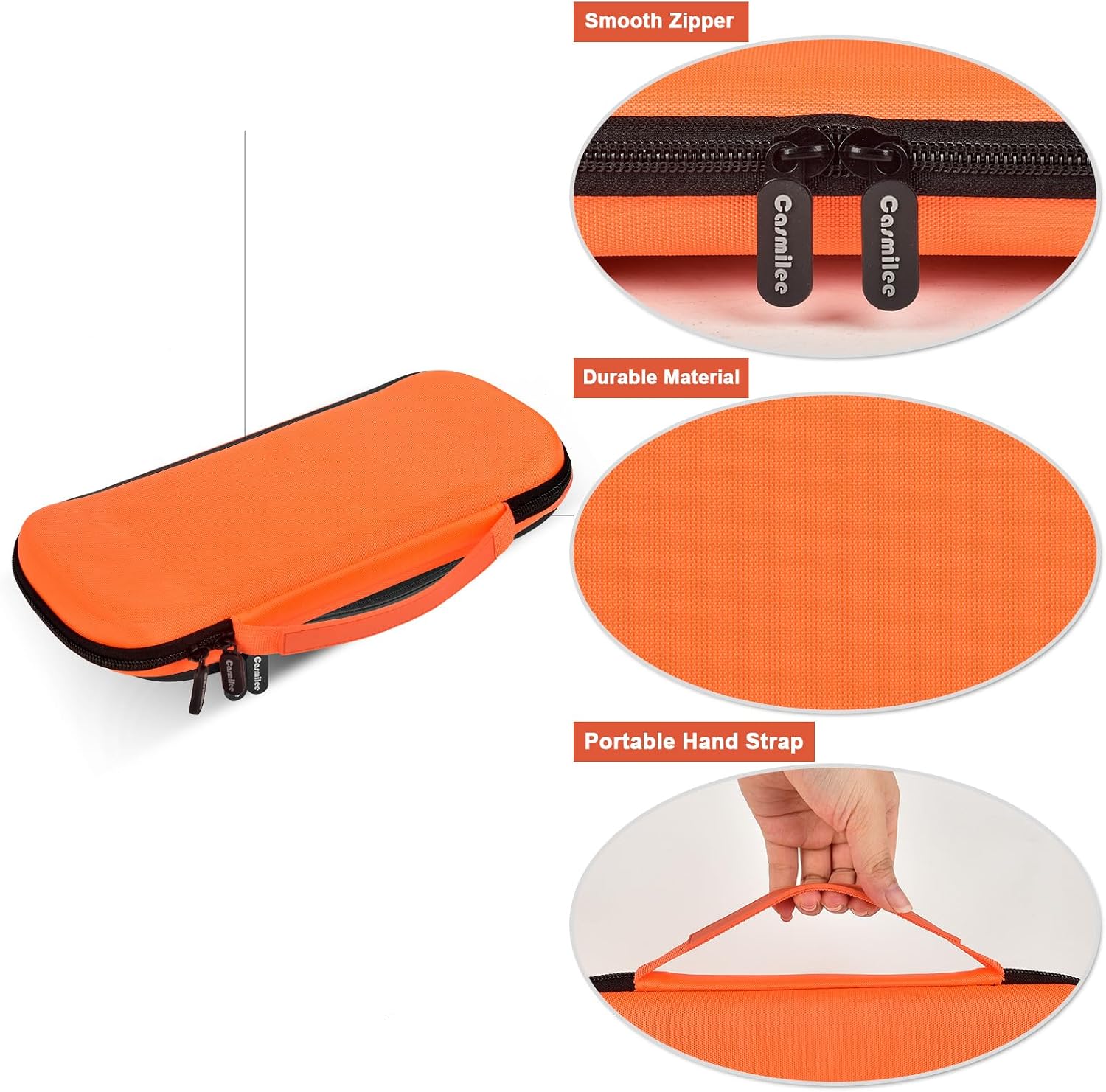 Finger Skateboard Case for TECH DECK Fingerboard Ultra DLX 14 Pack, Element Collectible Mini Skateboards Holder, Kids Toy Storage for Sticker Sheets, Wheels, Tool, Screws and Nut- Box Only, Orange