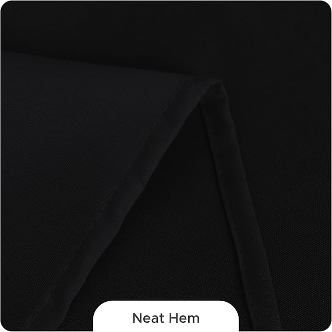 Fitable 8 Pack Table Cloth Rectangle Table: Stain and Wrinkle Resistant Tablecloth Rectangular, Washable Polyester Tablecloths for Wedding Party Dining Banquet Event Catering(Black, 70x108 Inch)