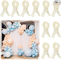 LemonRoad 10 Pack Large Balloon Arch Clips Plastic Transparent Backdrop Spring Clamps 3.5 Inch Heavy Duty Clip for Balloon Arch Kit Birthday Decoration Crafts Woodworking Photography Studios (Beige)