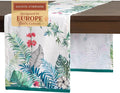Maison d' Hermine Table Runner 100% Cotton Single Layer Table Runners 72 inches Long Decorative for Home Kitchen Dining Party Baby Shower Wedding Bridal Shower Spring Summer (Tropiques, 14.50" x 72")