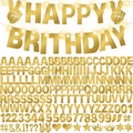 167Pcs DIY Glitter Customizable Banner Kit Custom Banner Happy Birthday Letter Banners Personalized Banners Decor for Christmas Baby Shower Birthday Party Decorations Supplies(Shiny Gold)
